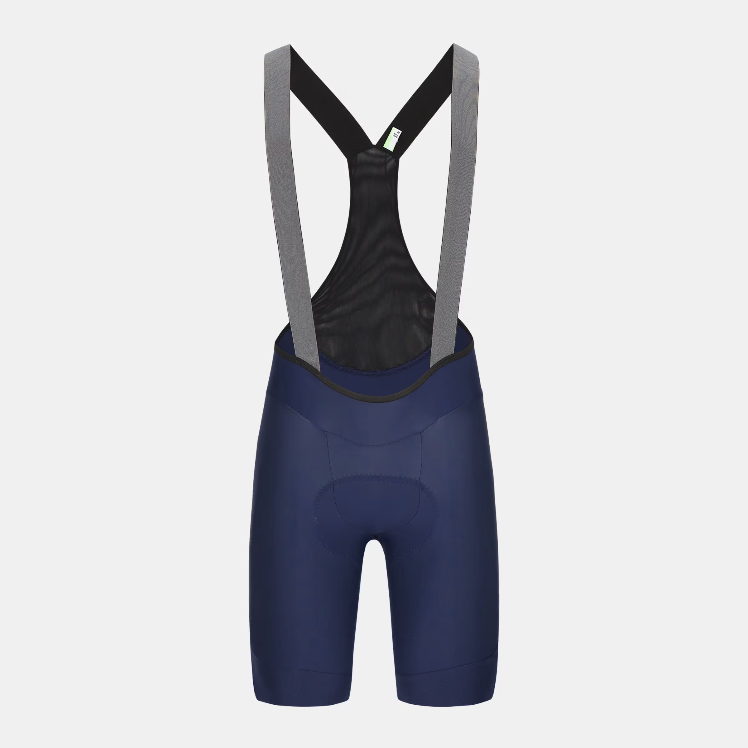 Q36.5 Gregarius Essential Bib Shorts - Men's - Navy Blue with breathable mesh back and ergonomic padded seat panel for cycling comfort