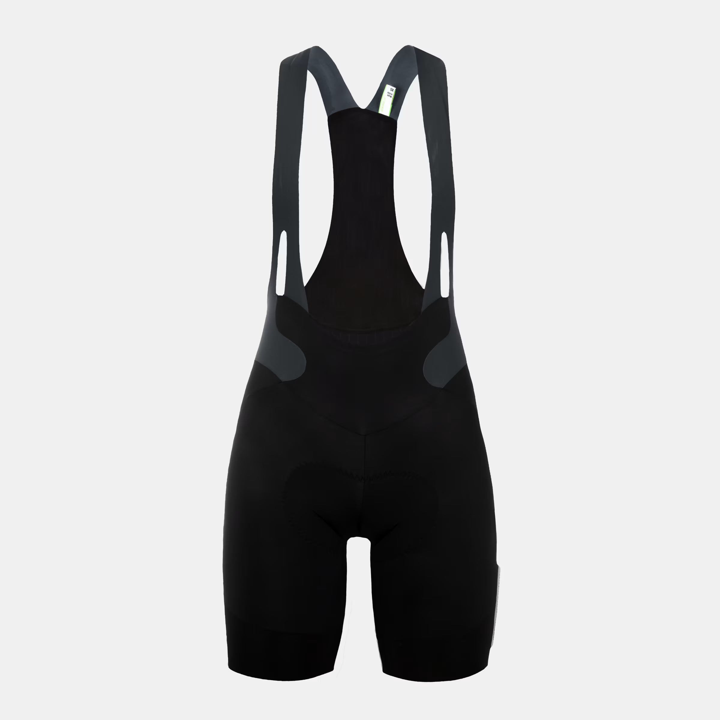 Q36.5 Gregarius Pro Bib Shorts - Women's - Black front view showing ergonomic fit and lightweight straps for cycling performance