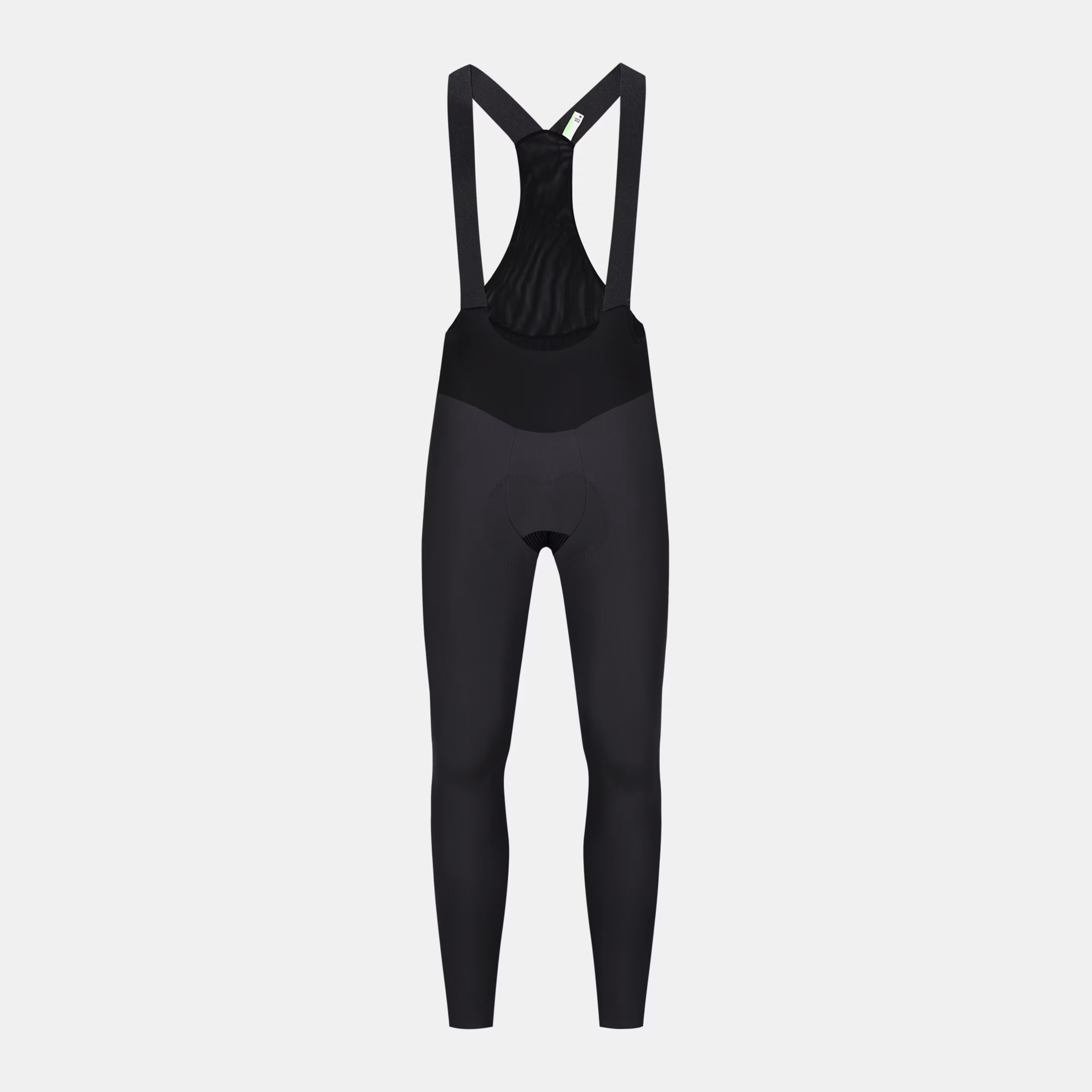 Q36.5 Dottore Hybrid Bib Tights - Men's - Black shown front view with mesh bib straps and ergonomic fit