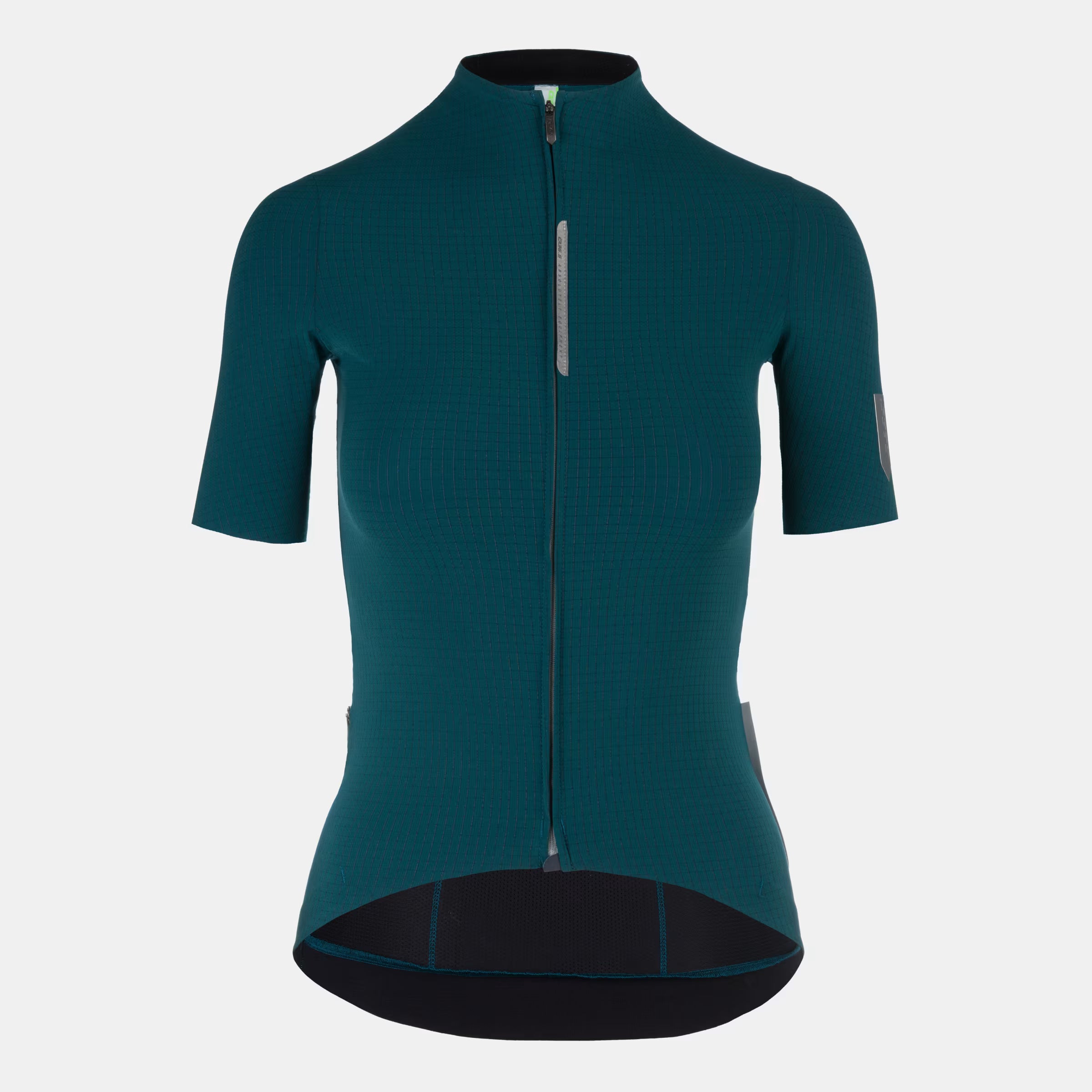 Q36.5 Dottore Pro Jersey - Women's - Australian Green front view with full zipper and short sleeves on light background