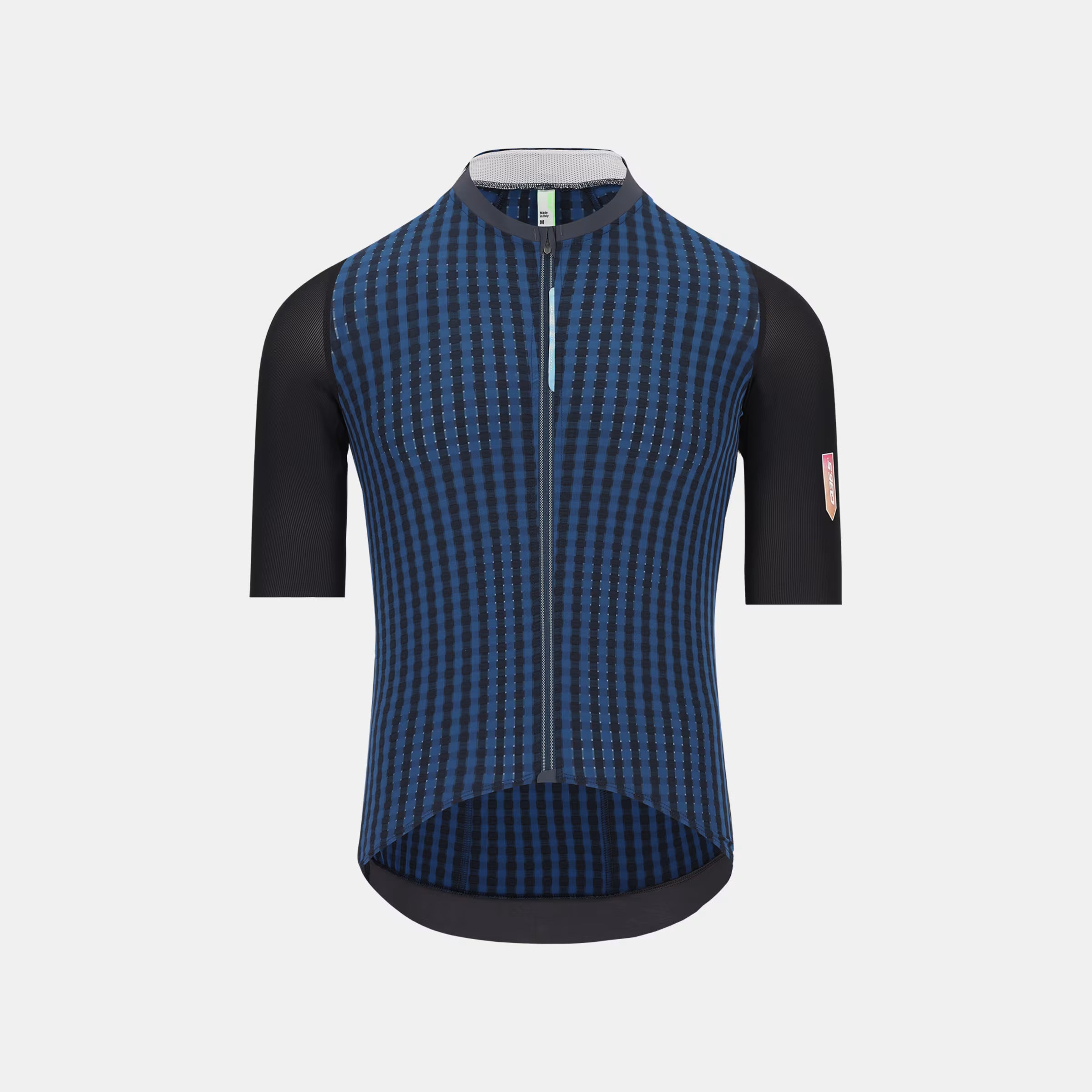 Q36.5 Dottore Clima Jersey - Men's - Navy Blue front view with full zip and lightweight, breathable fabric design