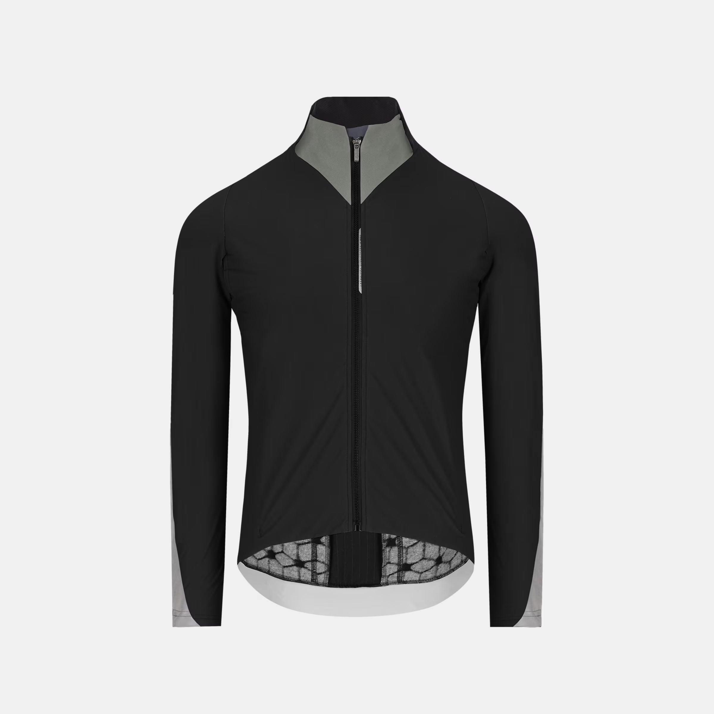 Q36.5 Dottore Termico Jacket - Unisex - Olive Green front view showing full zipper and high collar design