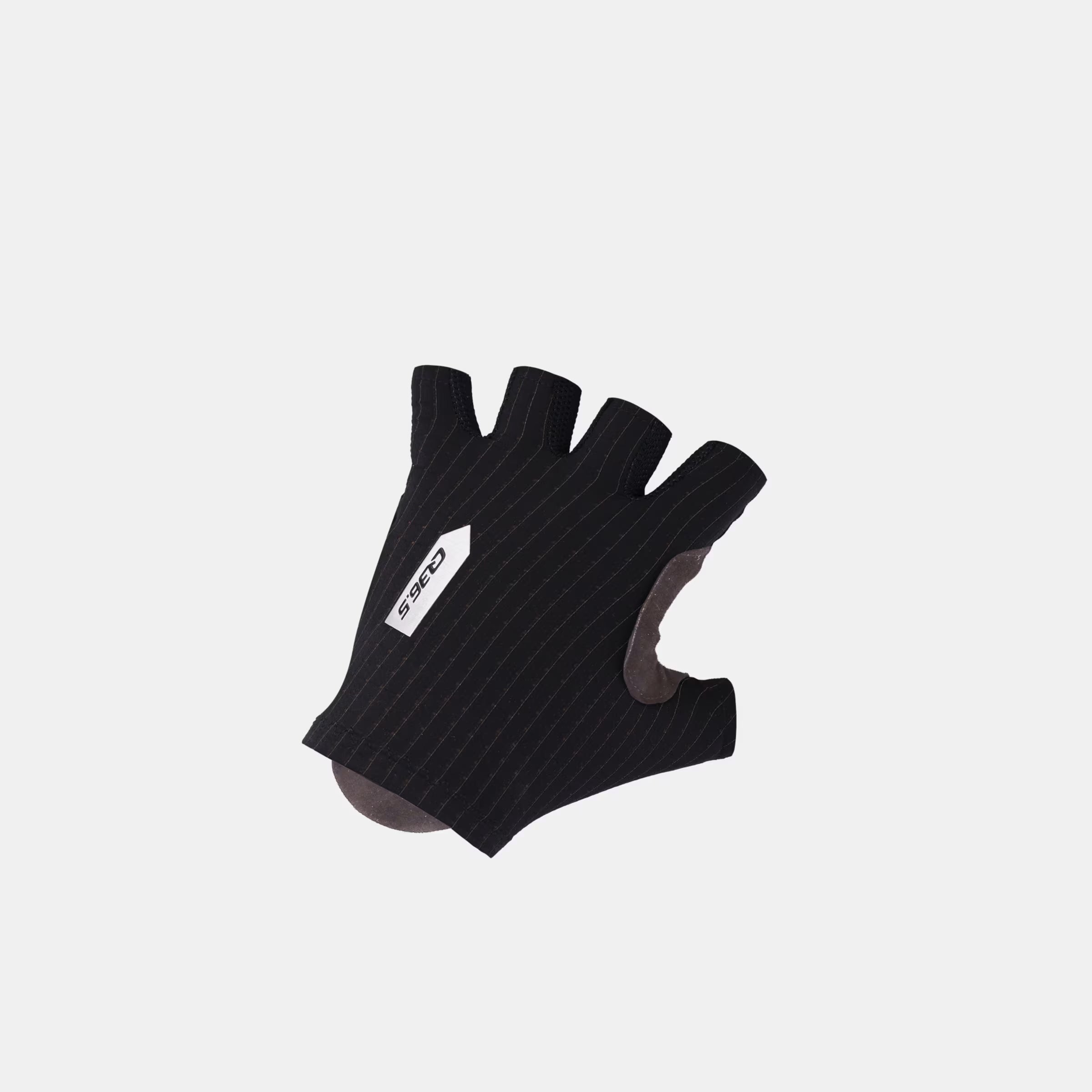 Q36.5 Dottore Pro Summer Gloves - Black fingerless cycling gloves with pinstripe design and breathable lightweight fabric