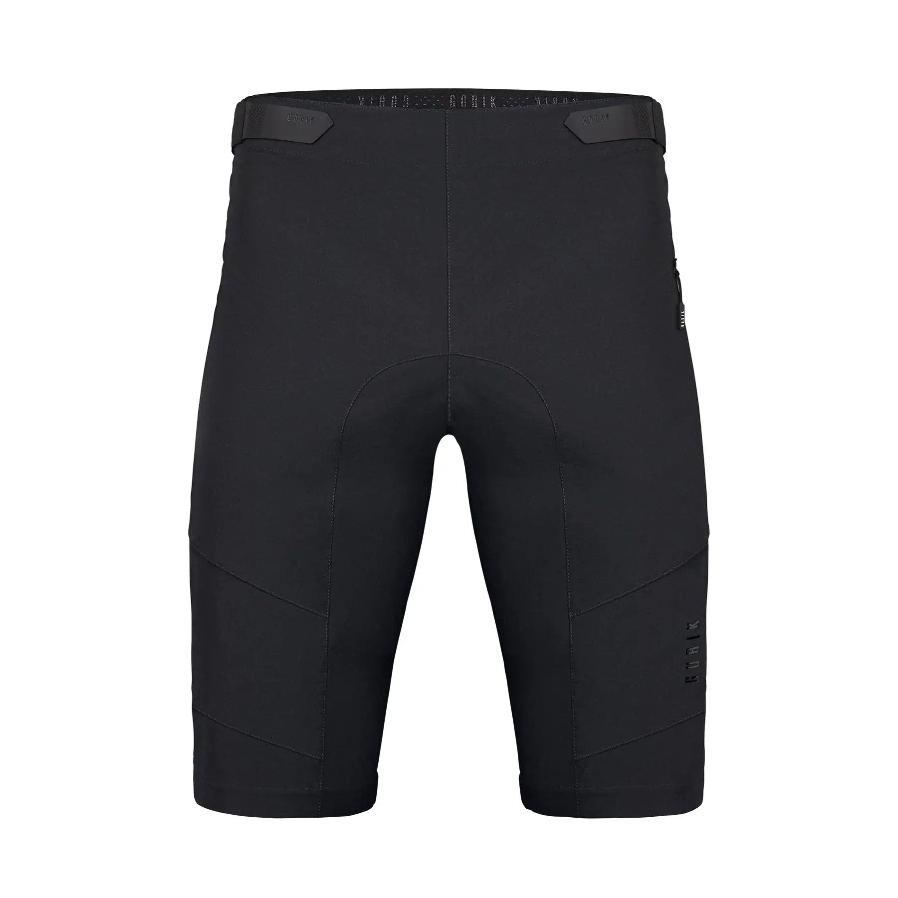 GOBIK Ranger Shorts - Men's rear view in black lightweight fabric designed for mountain and gravel cycling comfort
