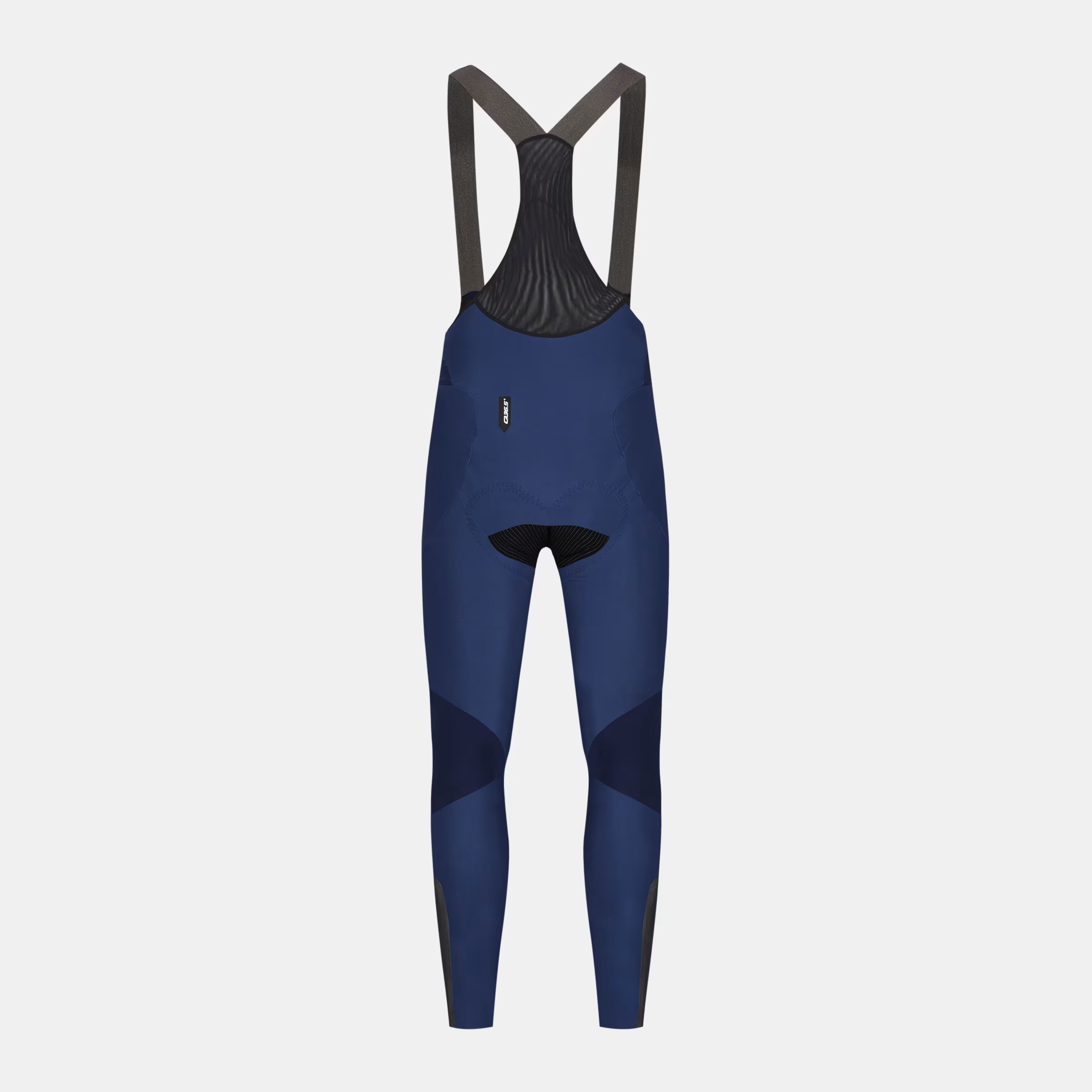 Q36.5 Dottore Termico Bib Tights - Men's - Navy Blue shown front view with mesh upper and thermal fabric panels