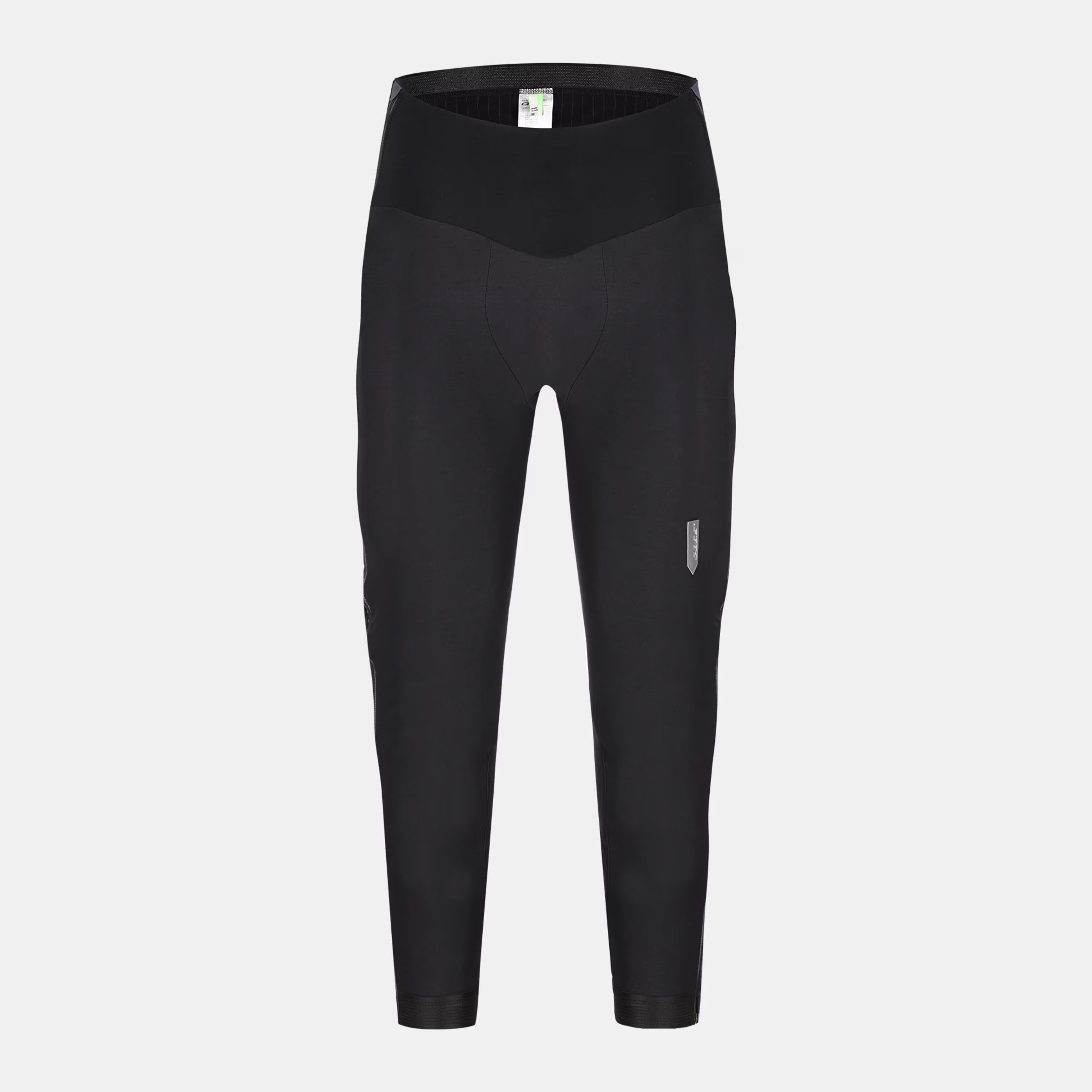 Q36.5 Adventure Winter Overtights - Unisex - Black front view showing streamlined fit and wind-blocking fabric for cold weather cycling
