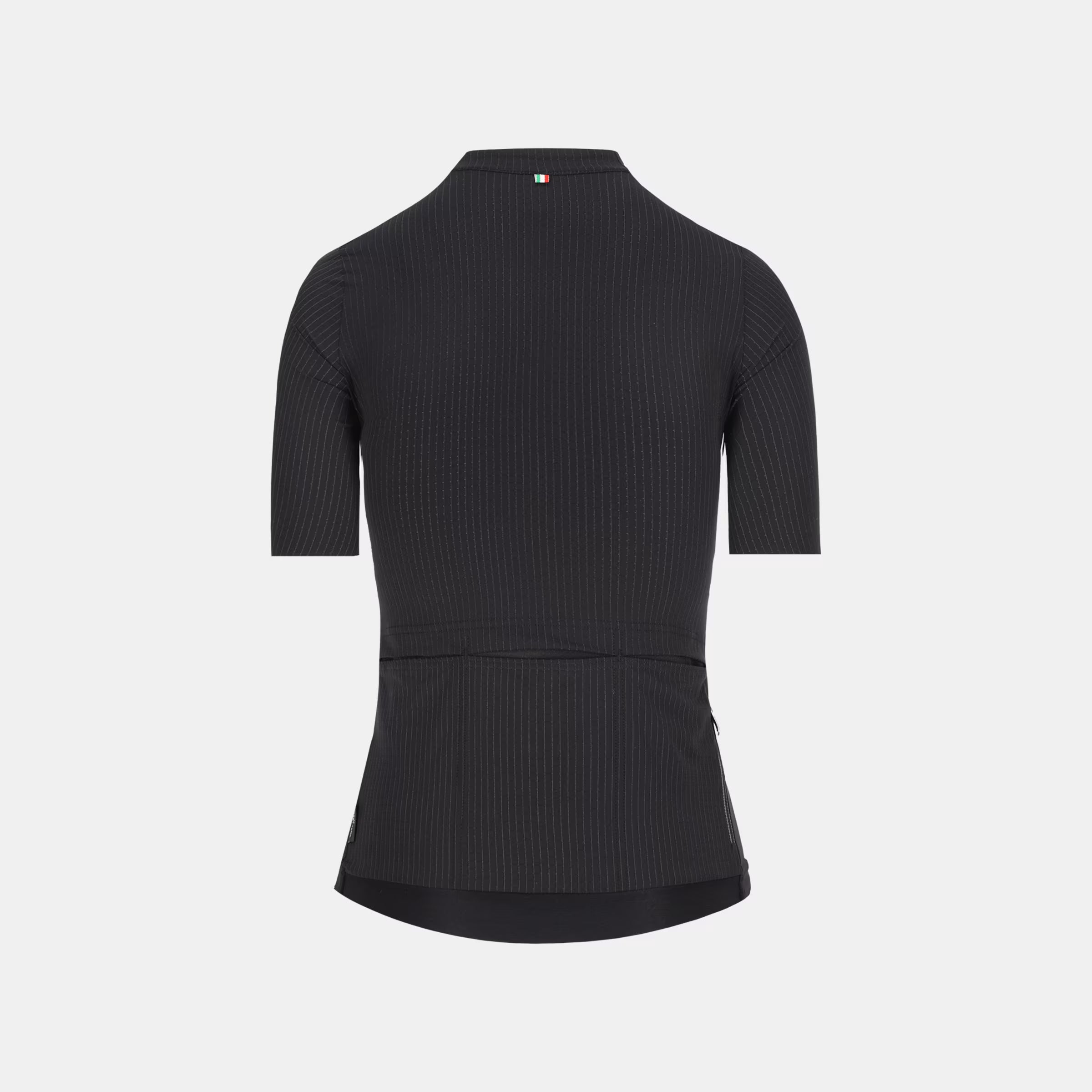 Back view of Q36.5 Dottore Pro Jersey - Women's - Black showing subtle ribbed texture and short sleeves