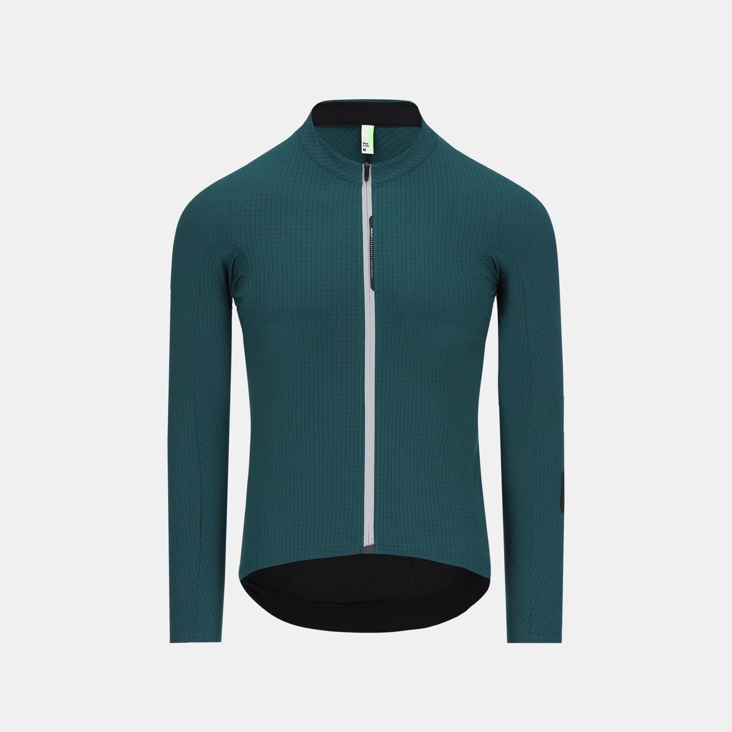 Q36.5 Dottore Pro Long Sleeve Jersey - Men's - Australian Green front view with full zipper and textured fabric design