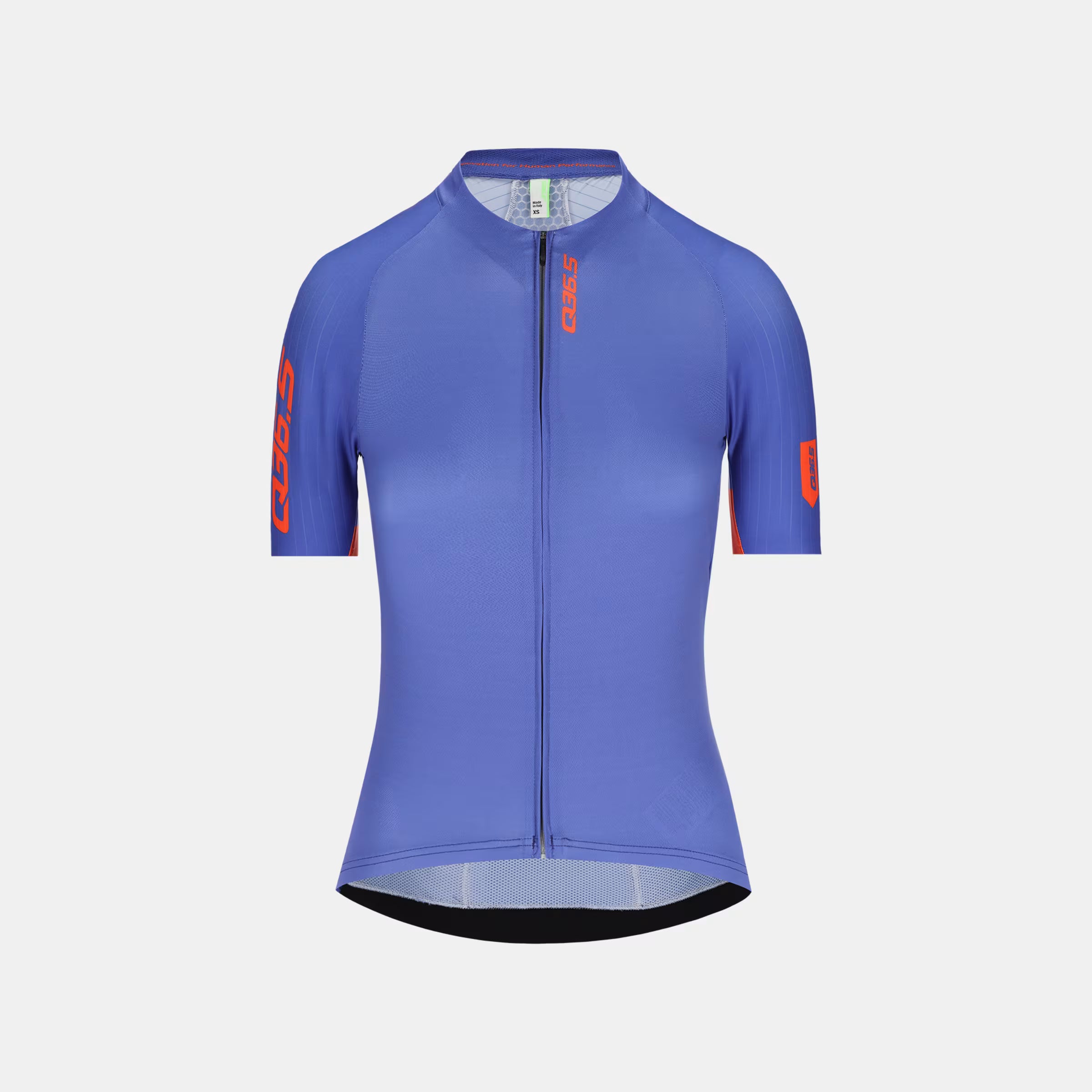 Q36.5 Gregarius Pro Signature Jersey - Women's - Persian Purple front view with full zipper and short sleeves