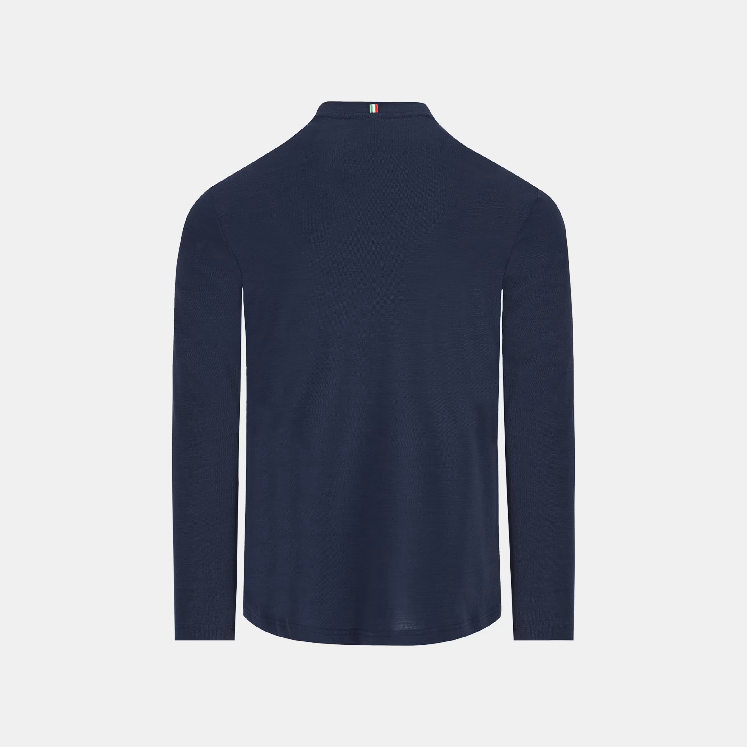 Back view of Q36.5 Adventure Tech T-shirt Long Sleeve - Men's - Navy Blue with clean simple design and long sleeves