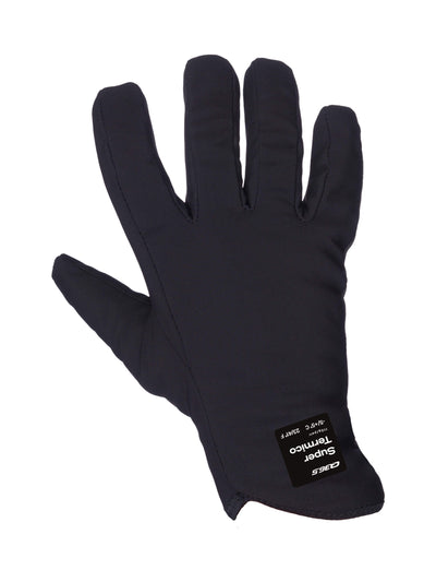 Q36.5 Black winter cycling glove with stretchy fabric and a weatherproof membrane