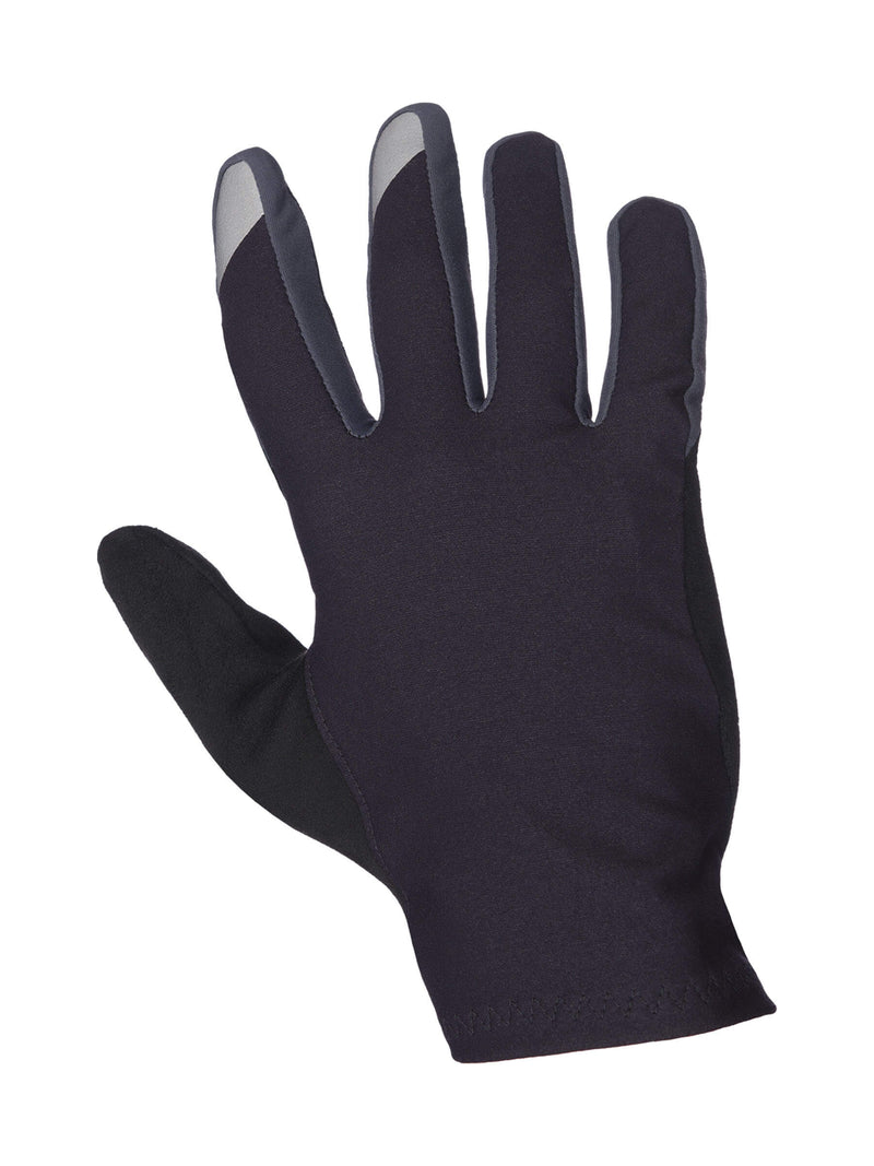 Q36.5 Hybrid Que X Grey and black cycling glove with micro suede palm for grip and dexterity.