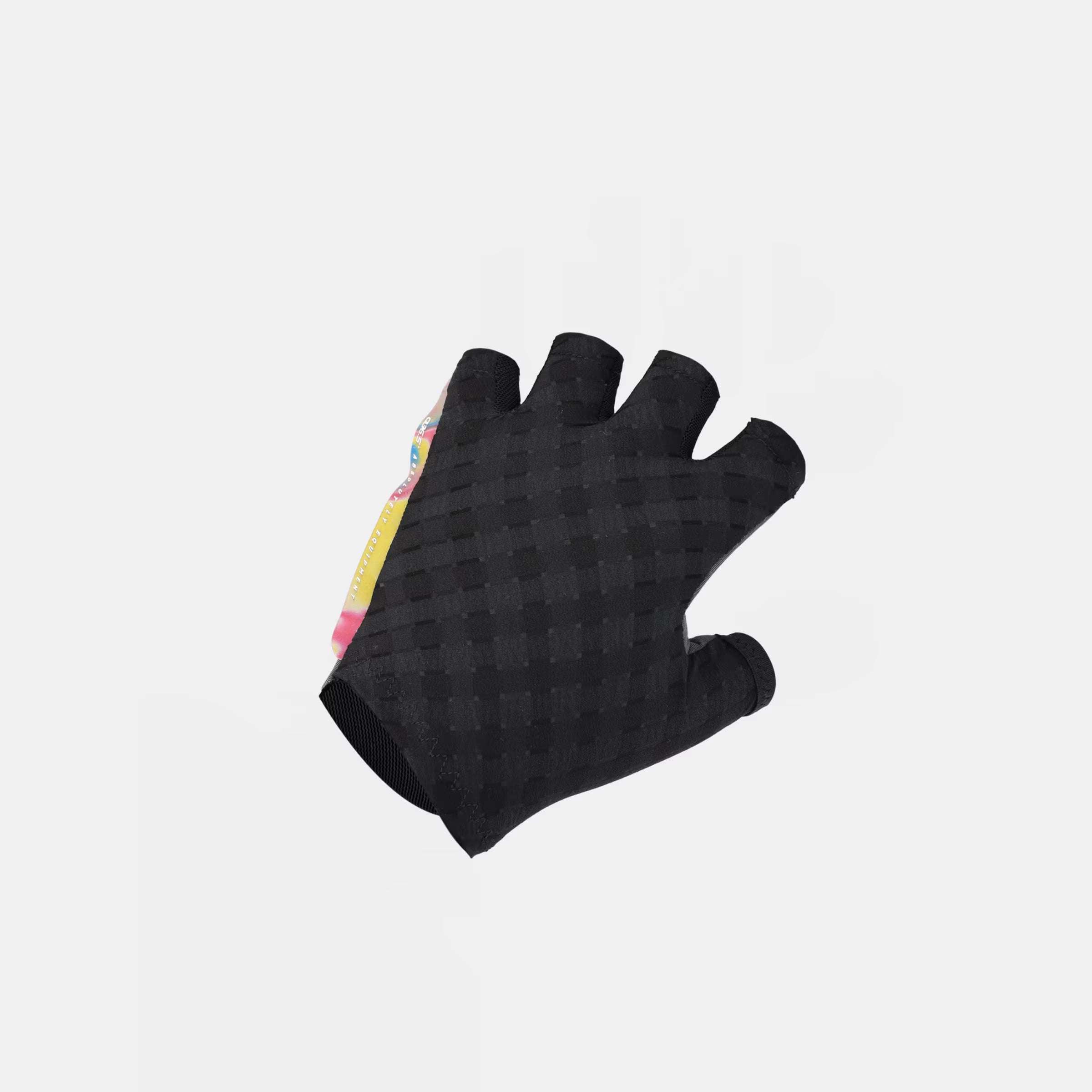 Q36.5 Dottore Clima Summer Gloves - Black showing textured fabric and short finger design for summer cycling comfort