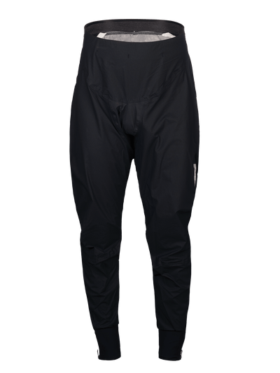 Front view of Q36.5 Rain Overpants showing waterproof material and elastic waistband.