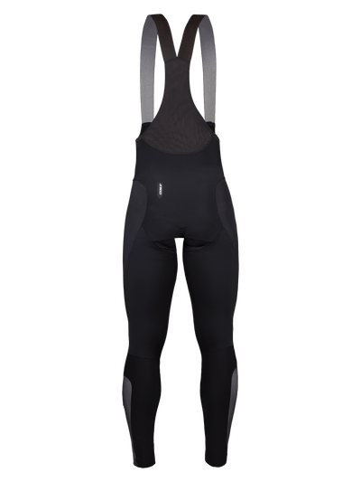 Back view of Q36.5 Winter Bib Tights, showing the snug fit and ergonomic design.