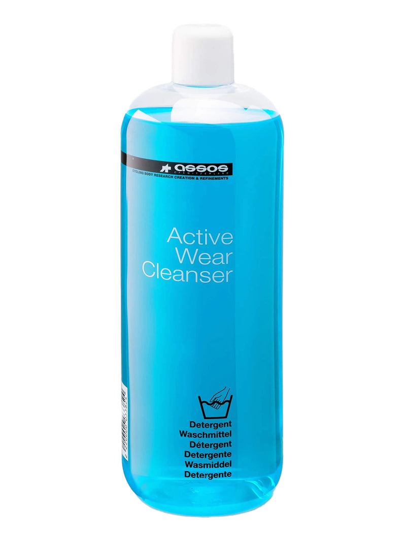Assos Active Wear Cleanser, 500ml: pH neutral, gentle on elastic fibers, cleans and reduces odor, enhances breathability, preserves color.