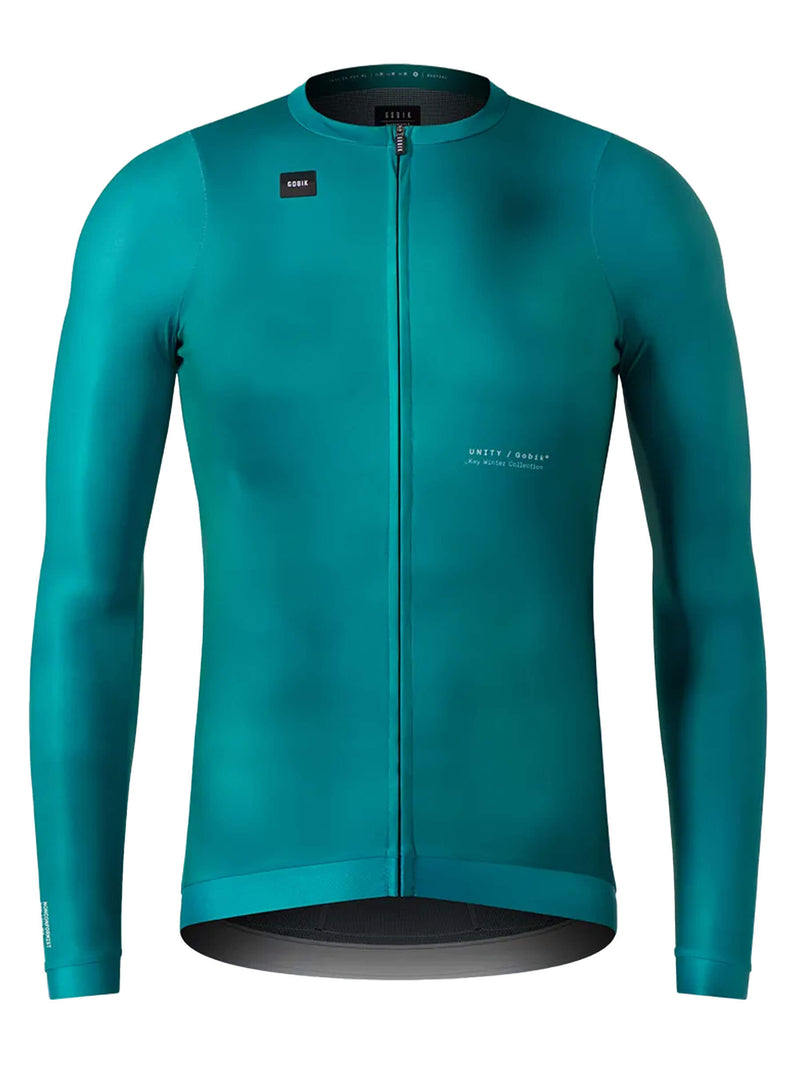 Teal GOBIK CX Pro 2.0 jersey, designed for unisex aerodynamic cycling comfort.