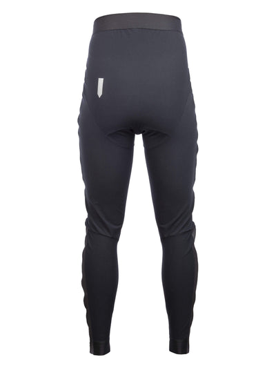 Back view of Q36.5 Winter Overtights with elastic TPU bands and full-length zippers.