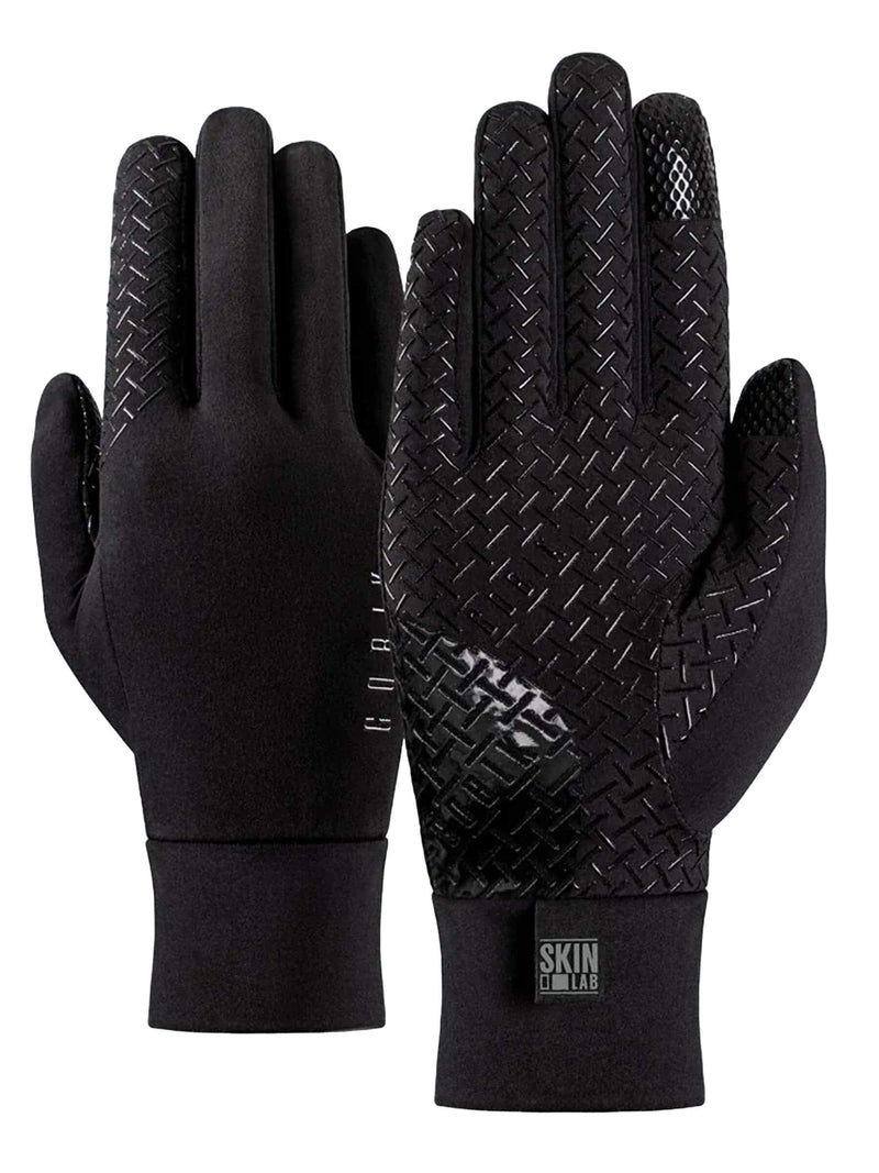 GOBIK Light Thermal Finder Gloves in black with silicone-printed palms for grip and logo on the wrist.
