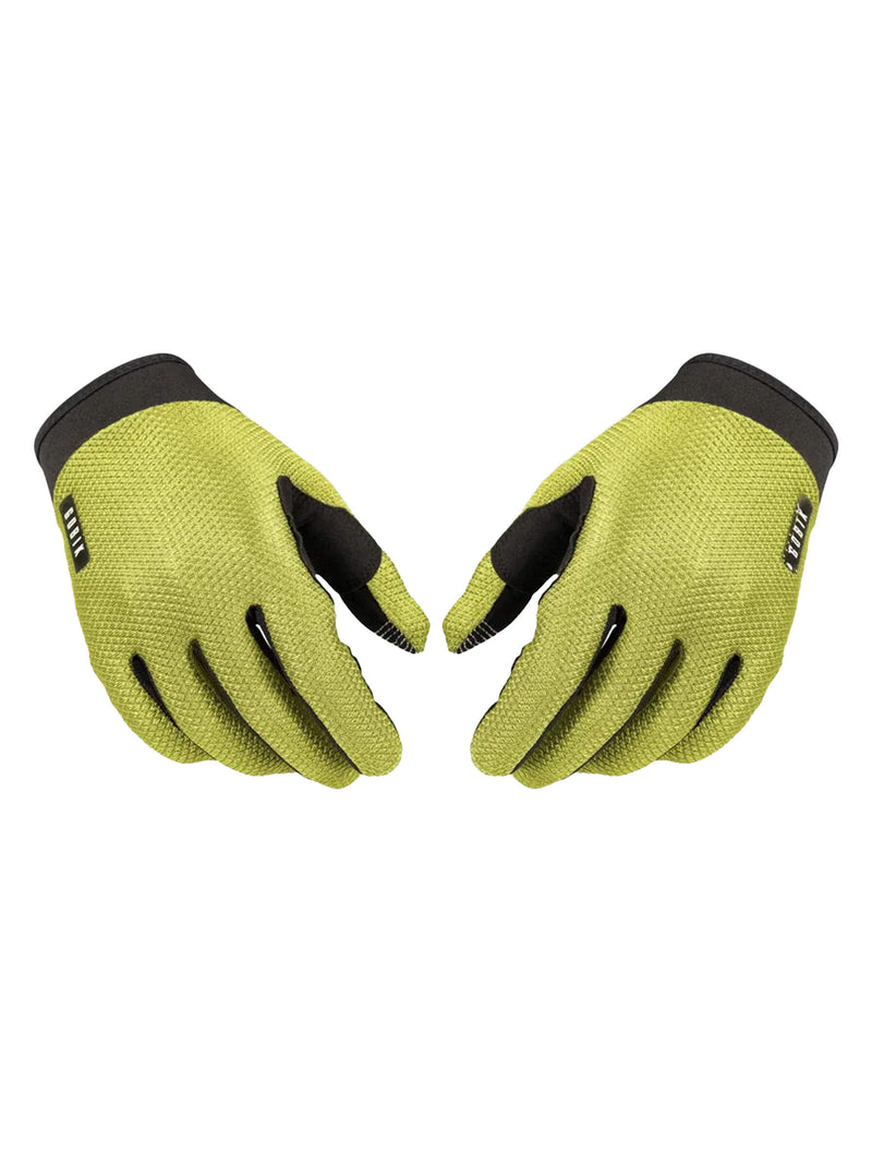 GOBIK Lynx Gloves in citronell yellow with silicone grip patterns and tactile fingertips for device use