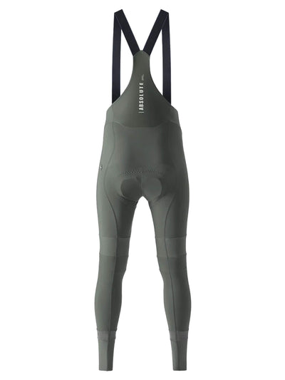 Men's GOBIK Absolute 6.0 Bib Tights in evergreen: Olive green, performance-engineered tights for winter cycling, with padding.