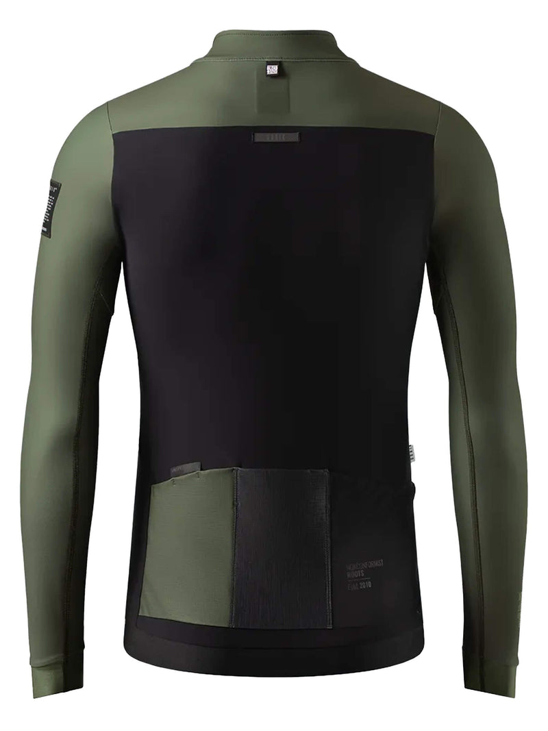 Rear view of Hyder Blend Jersey showing dual back pockets with GRS system and reflective details for visibility.