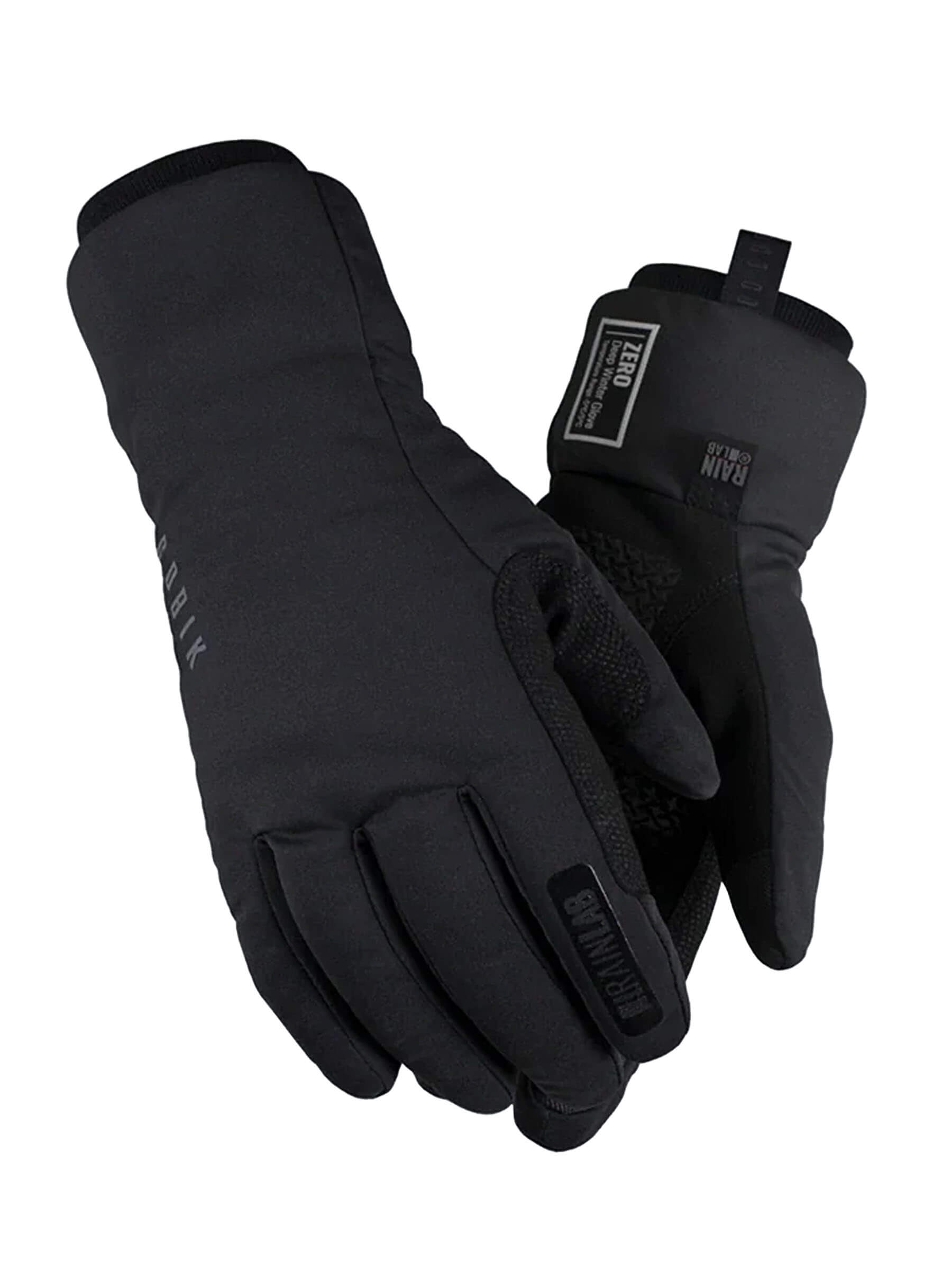 GOBIK Zero Primaloft Winter Gloves - Unisex in black with thermal insulation and touchscreen-compatible fingertips shown on white background