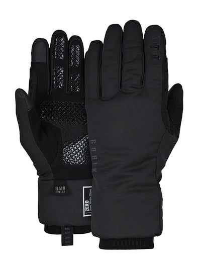 Unisex GOBIK Primaloft gloves, black with textured grip and reflective elements for winter cycling.