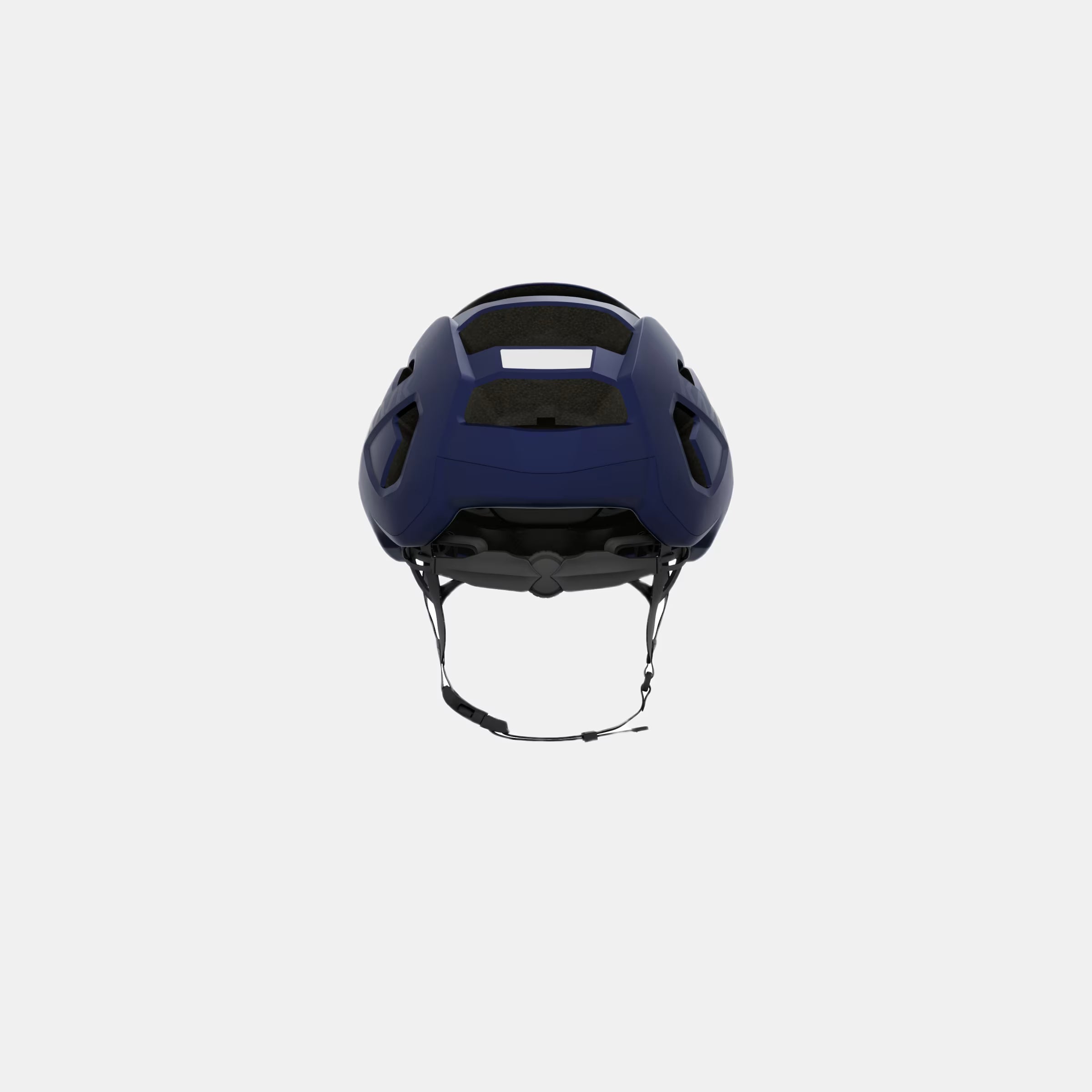 Back view of Kask Wasabi Helmet - Blue Matt showing ventilation and adjustable fit strap design