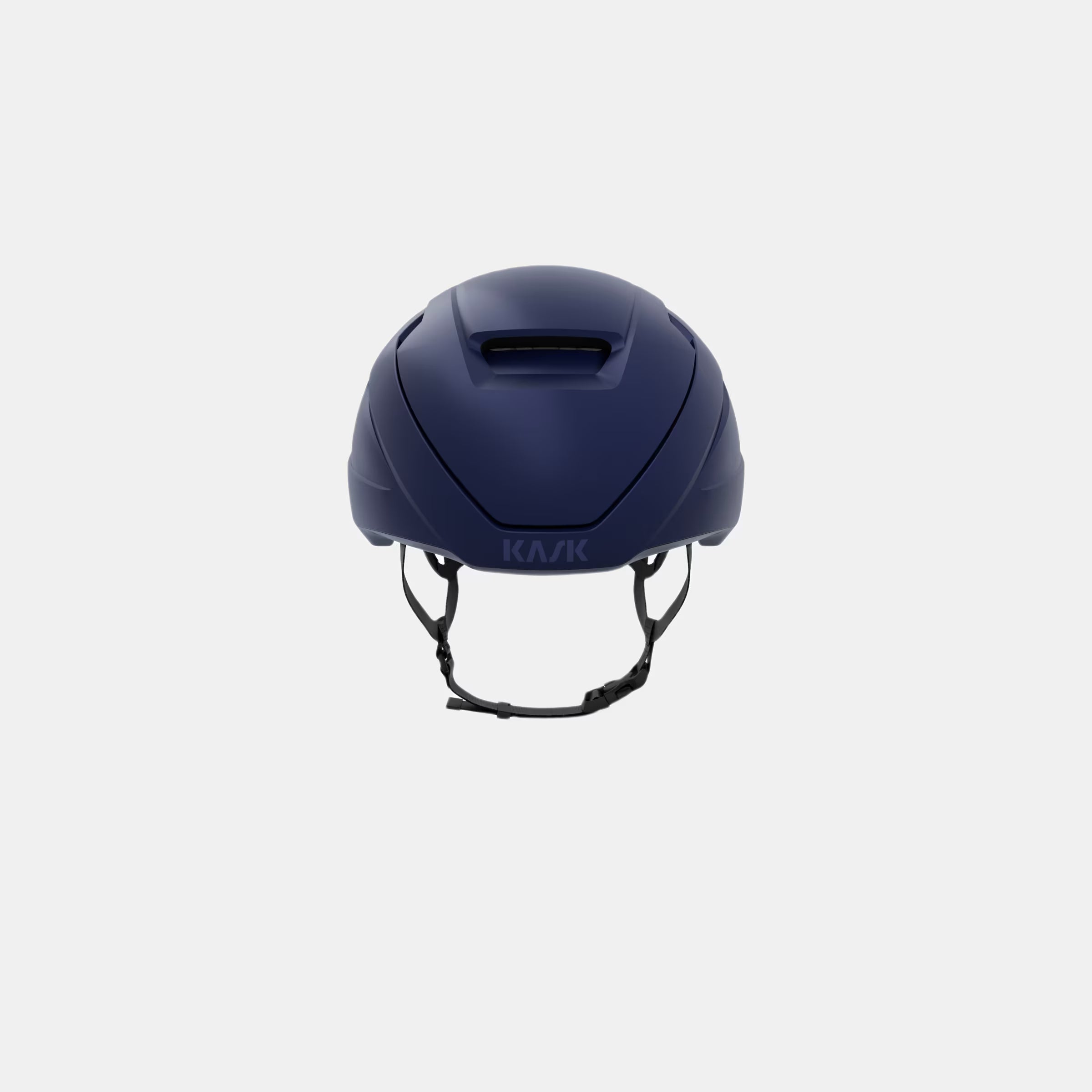 Kask Wasabi Helmet - Blue Matt front view showing adjustable vent and sleek aerodynamic design