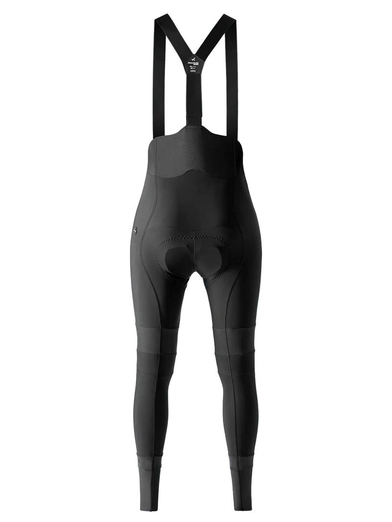 Back view of GOBIK Absolute 6.0 Black Bib Tights: Highlighting the ergonomic design and comfortable padding for long rides.