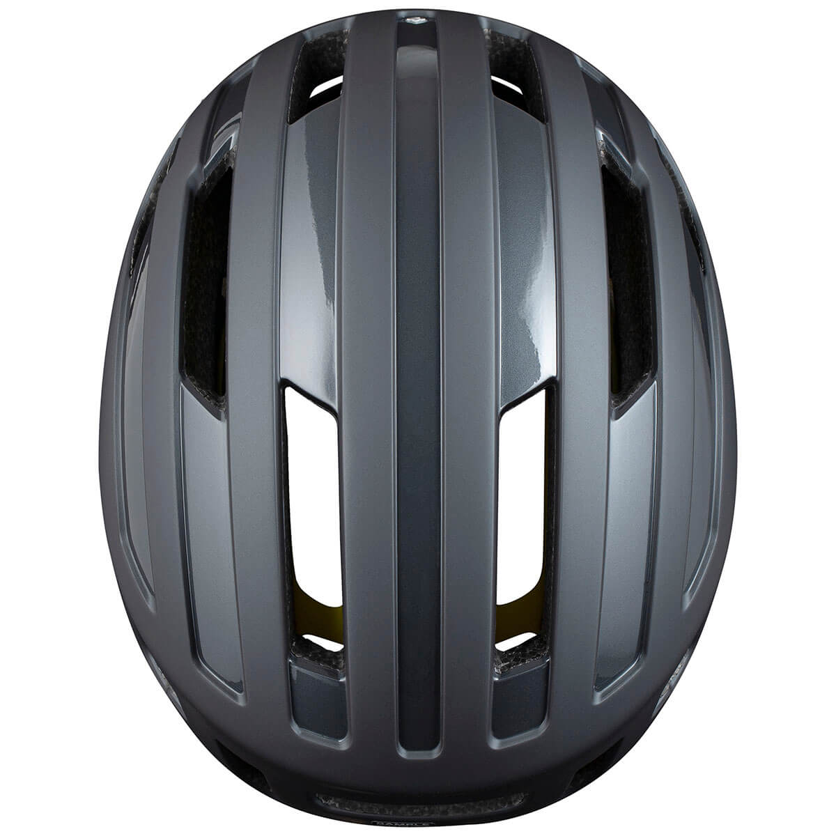 Sweet Protection Outrider Mips Helmet top view showing streamlined vents and sleek compact design in dark grey