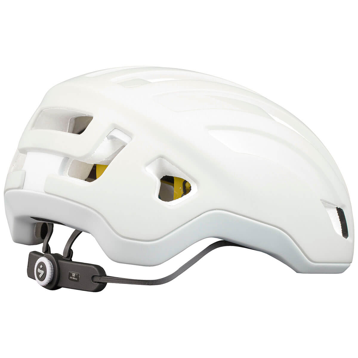 Sweet Protection Outrider Mips Helmet in white with ventilation vents and adjustable rear dial for road or gravel biking
