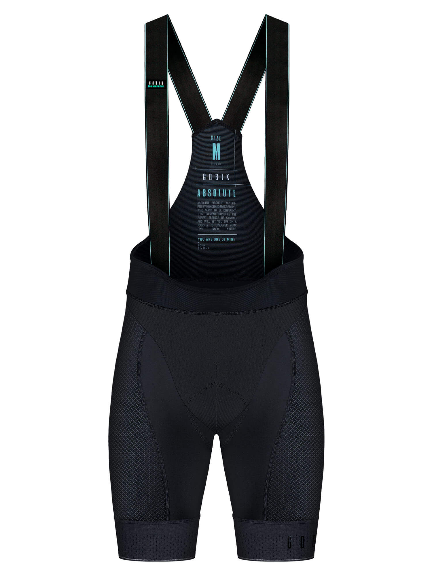 GOBIK Absolute 5.0 K10 Bib Shorts - Men's in black with mesh panels and adjustable shoulder straps for cycling comfort and performance