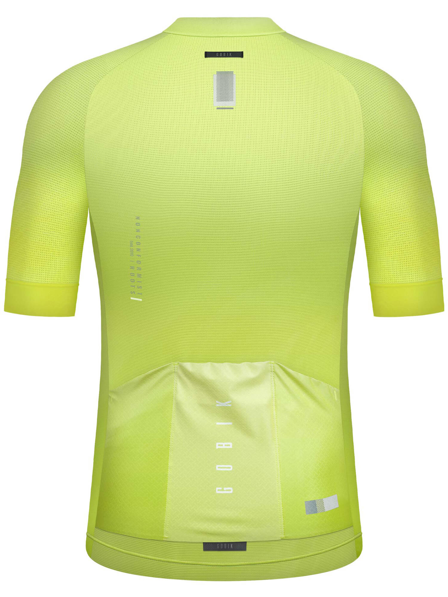 GOBIK CX Pro Unisex Short Sleeve Jersey - SS21 in bright yellow with breathable fabric and rear pockets for cycling.