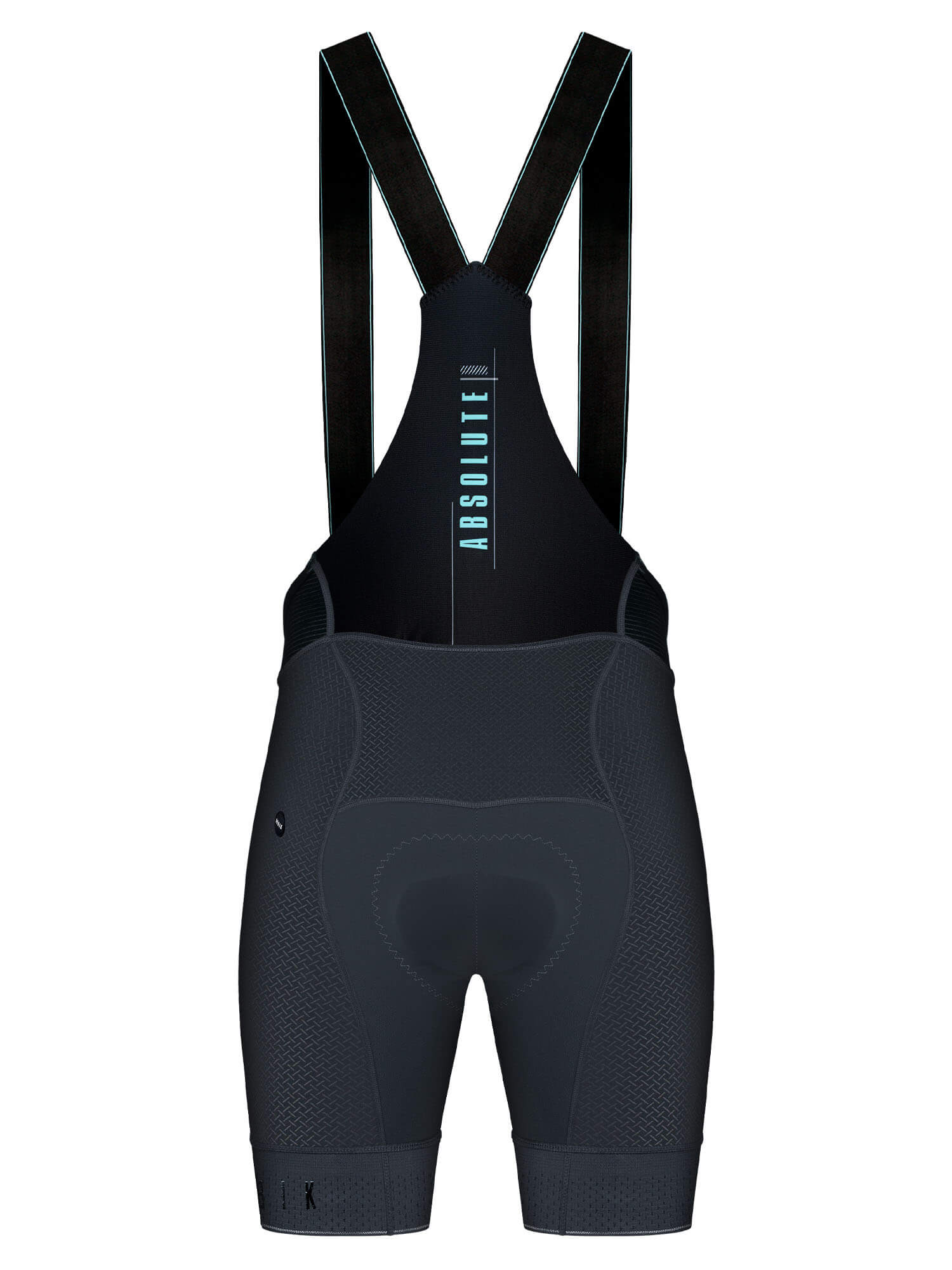 GOBIK Absolute 5.0 K10 Bib Shorts - Men's black cycling bib shorts with padded seat and mesh straps back view